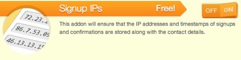 signup ips add on