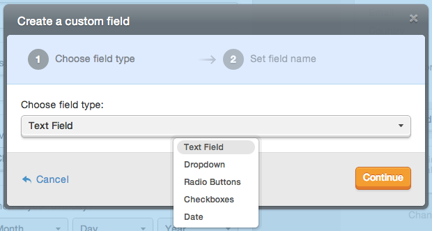 field type options for fancy fields